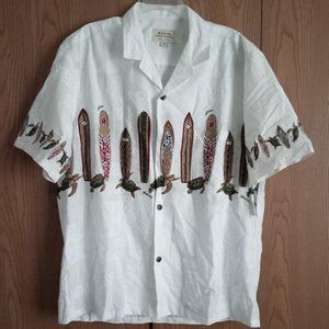 Vintage ROYAL Hawaiian Creations Aloha Surfboard Men Shirt